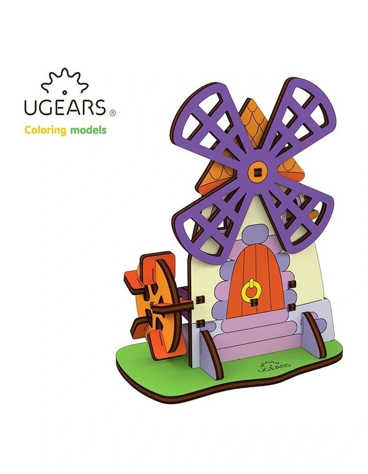 3D Colouring Windmill 23 Piece Wooden Puzzle Kit (5+ Years)