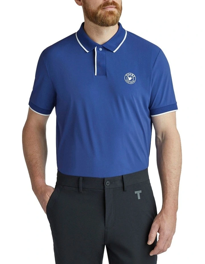 Beacon Tipped Polo in Blue