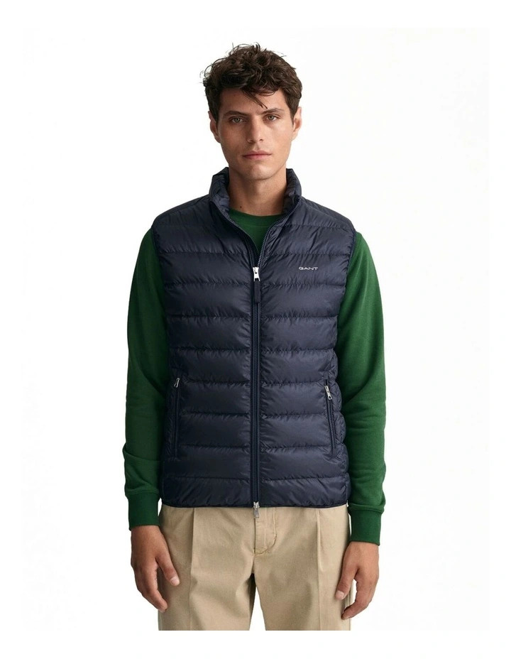 Light Down Vest in Evening Blue