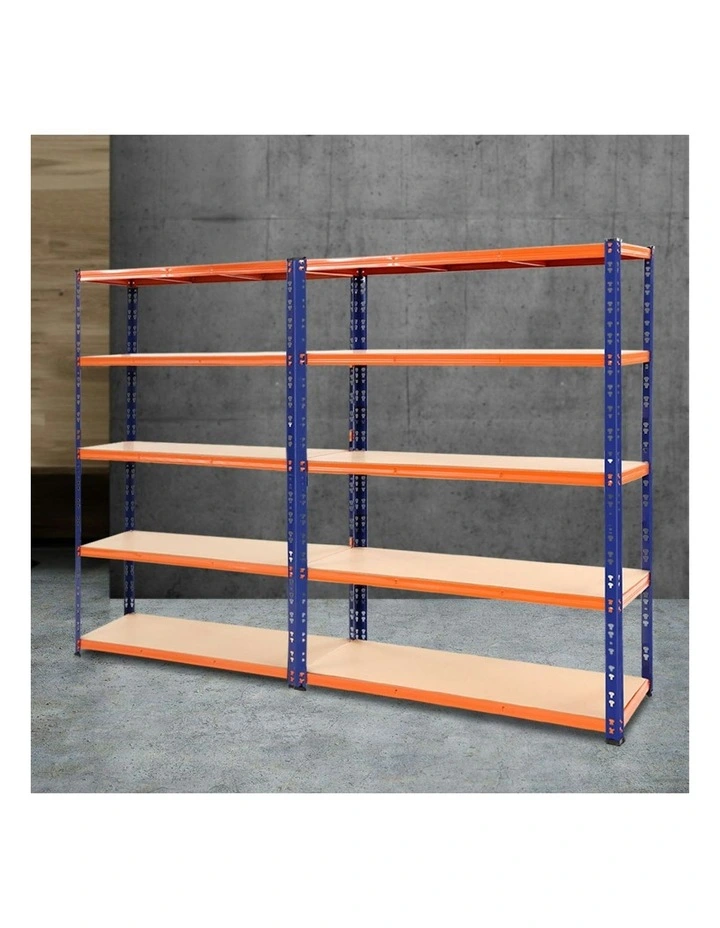 4 Tier Storage Rack 2.4Mx1.8m in Blue/Orange