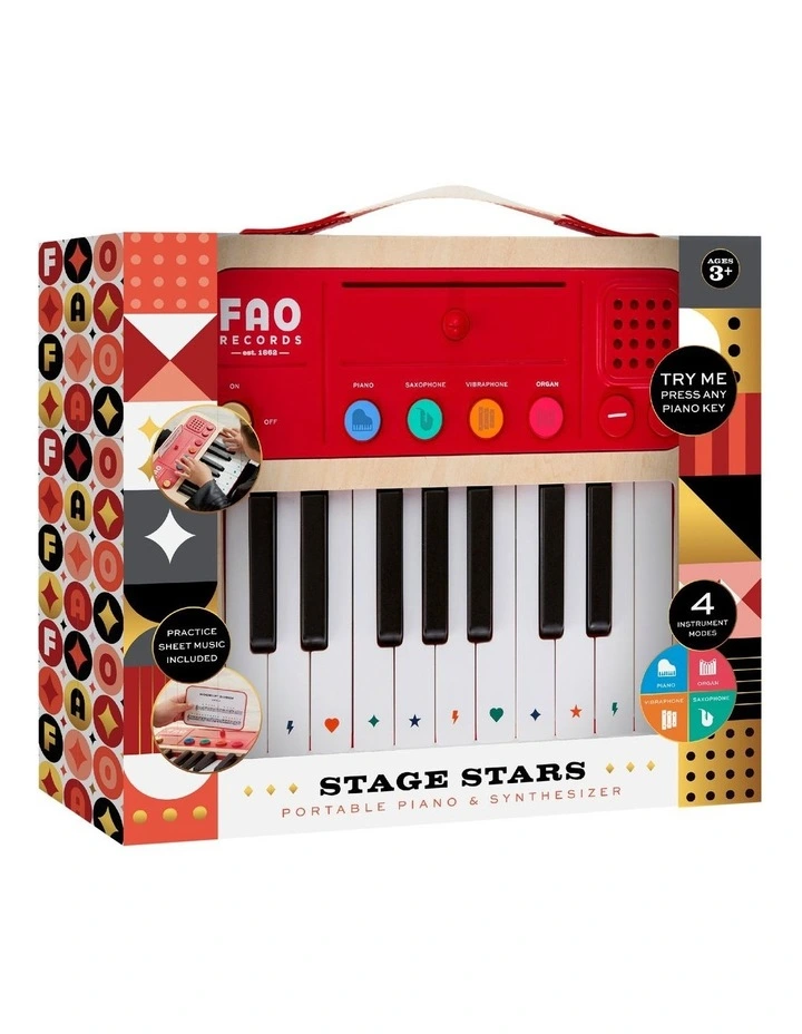 Toy Wood Synthesizer Keyboard