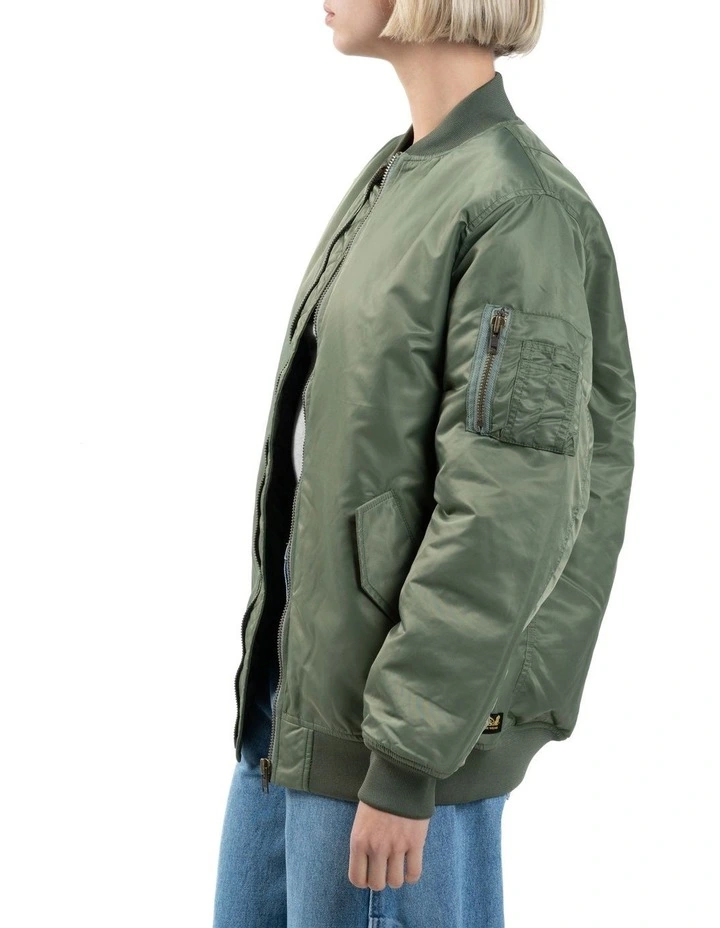 Union Oversized Bomber Jacket in Mild Army