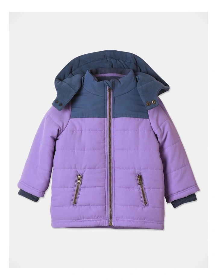 Ari Puffer Jacket in Purple
