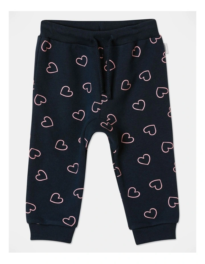 Essential Heart Trackpant in Navy