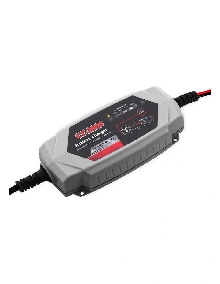 12V Automatic Car Battery Charger 6V 3.5Amp Vehicle Truck Chargers AGM