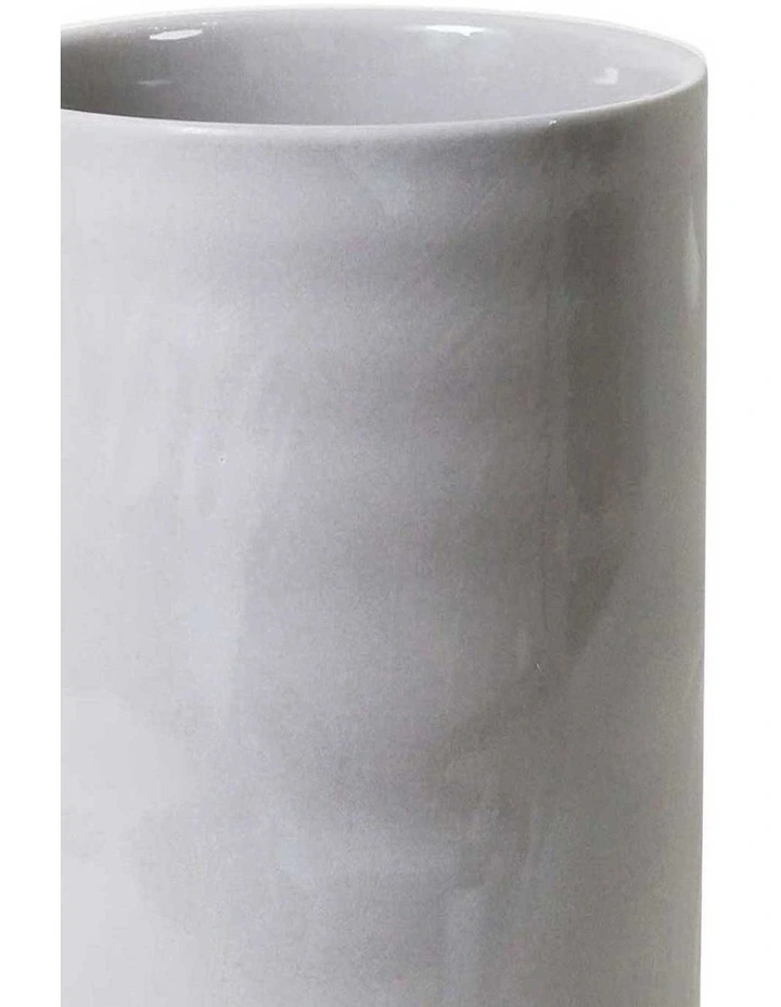 Muse Cylinder Vase Large 15cm x 26cm in Grey