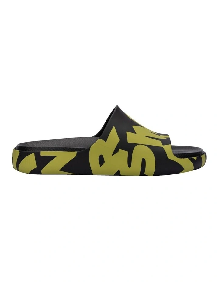 Melissa Simon Miller Cloud Slide in Black/Green