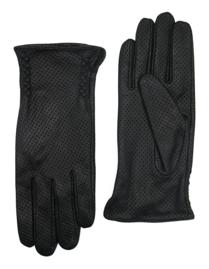 Georgia Leather Gloves in Black