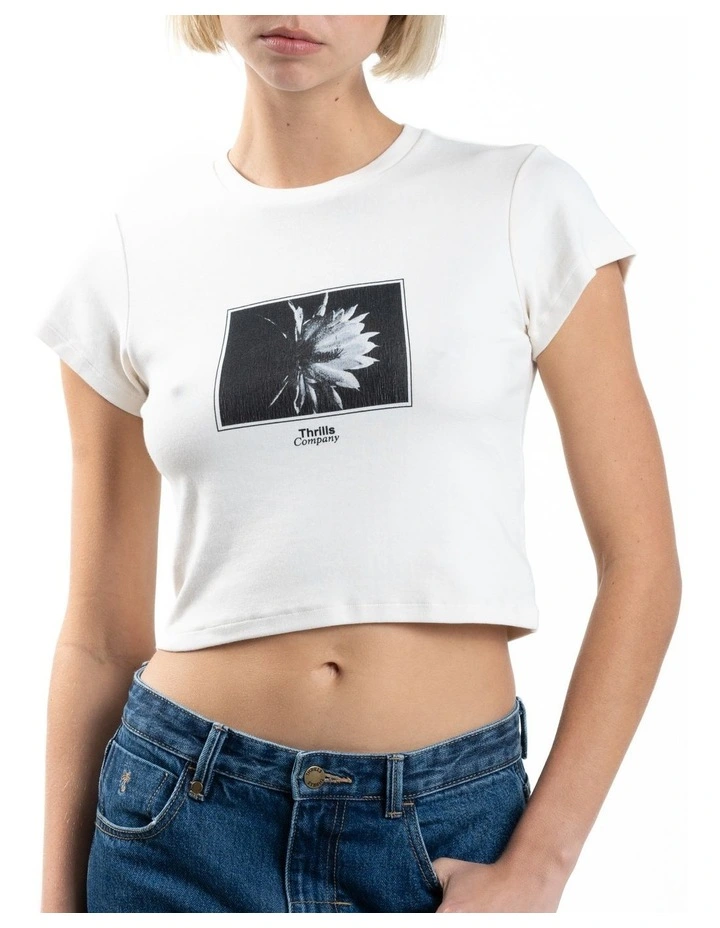 Dark Lily Mini Tee in Heritage White