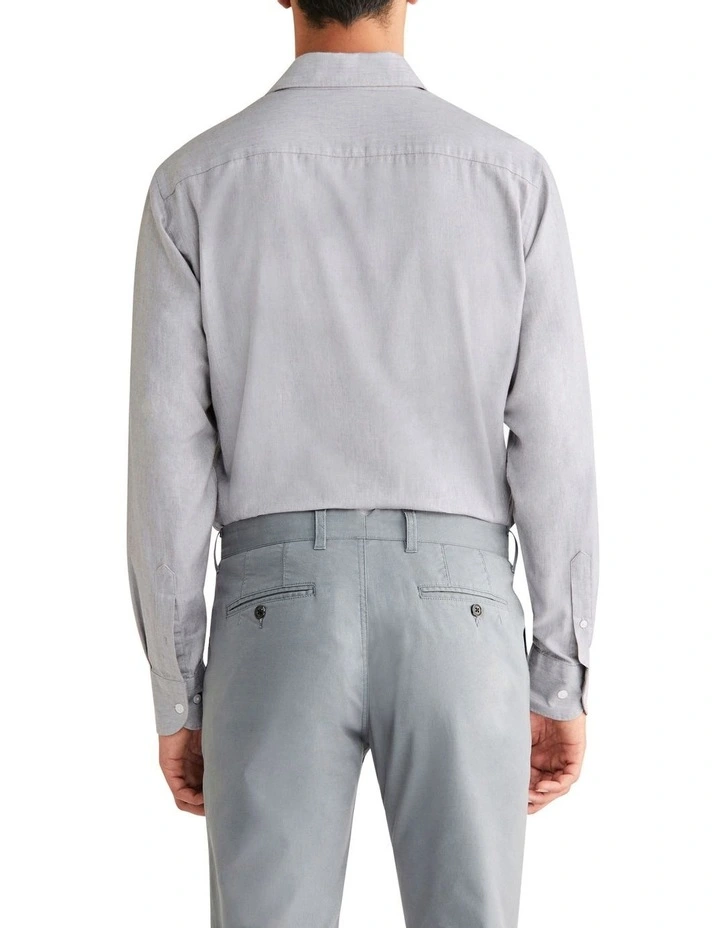 Heather Oxford Casual Shirt in Grey