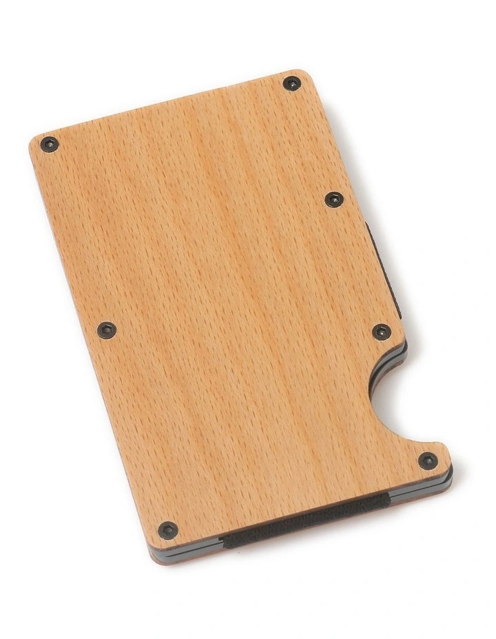 Wooden Minimalist Wallet in Ash