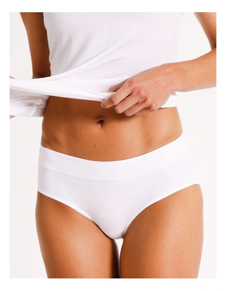 2 Pack Organic Cotton Boyleg in White