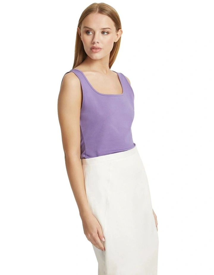 Agatha Square Neck Tank in Lilac