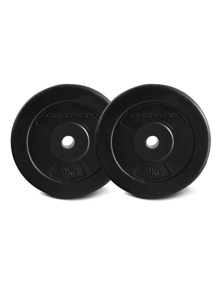 10KG EnduraShell Weight Plate 25mm Set of 2 in Black