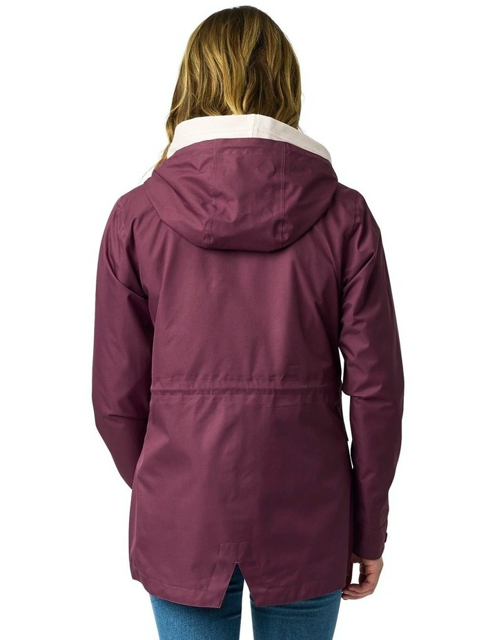Agena Waterproof Jacket in Burgundy