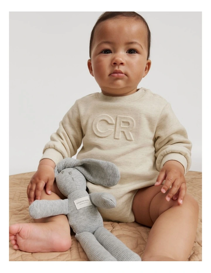 Waffle Bunny in Light Grey Marle