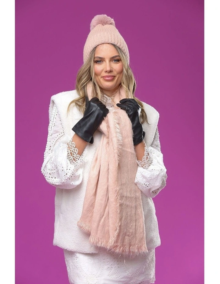 Maddison Leather Gloves in Black