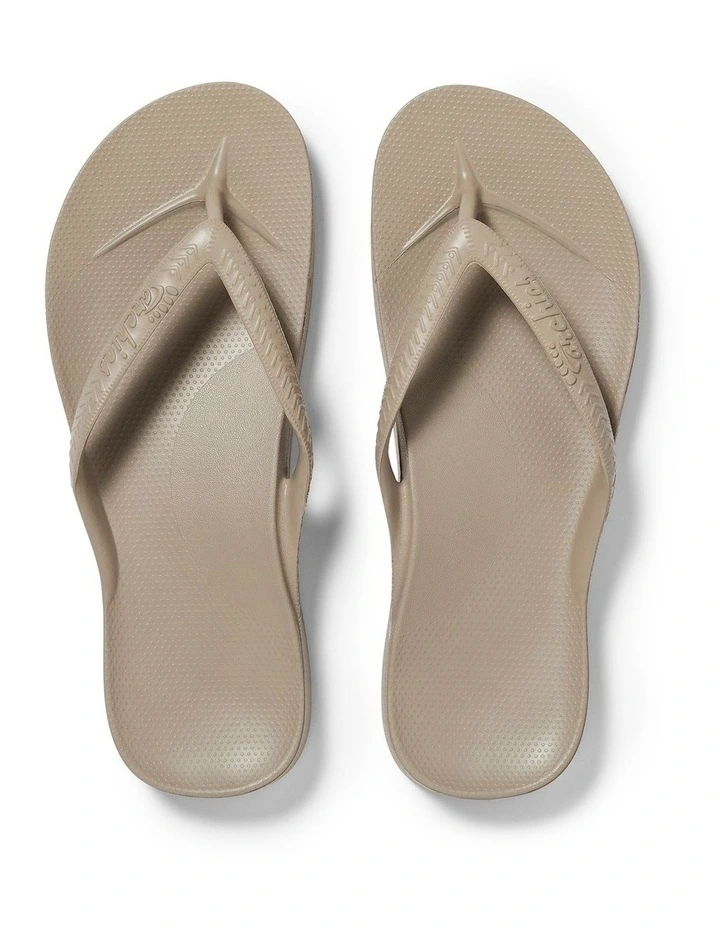 Arch Support Thongs in Taupe