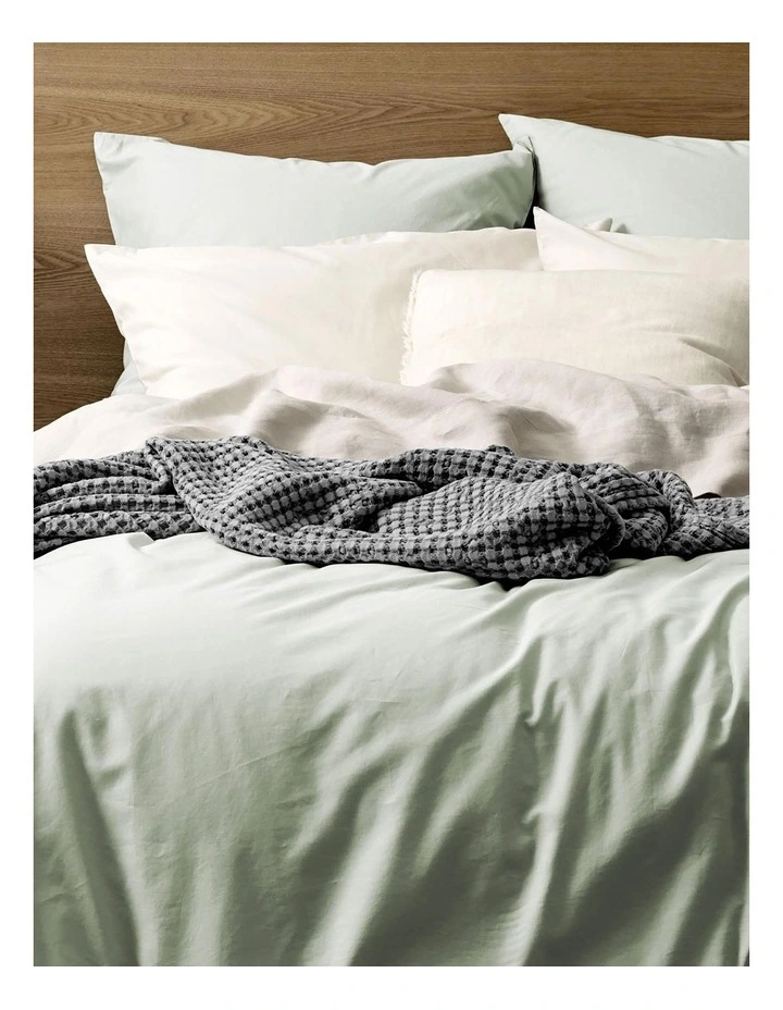 Organic Cotton Quilt Cover in Sage