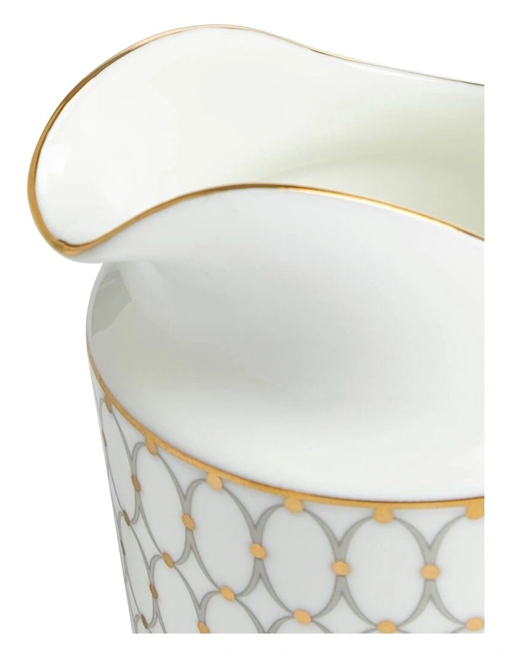 Renaissance Grey Sugar & Creamer in White/Gold