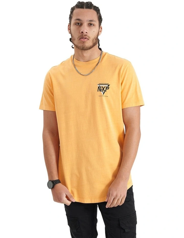 Alliance Dual Curved T-shirt in Pigment Mock Orange