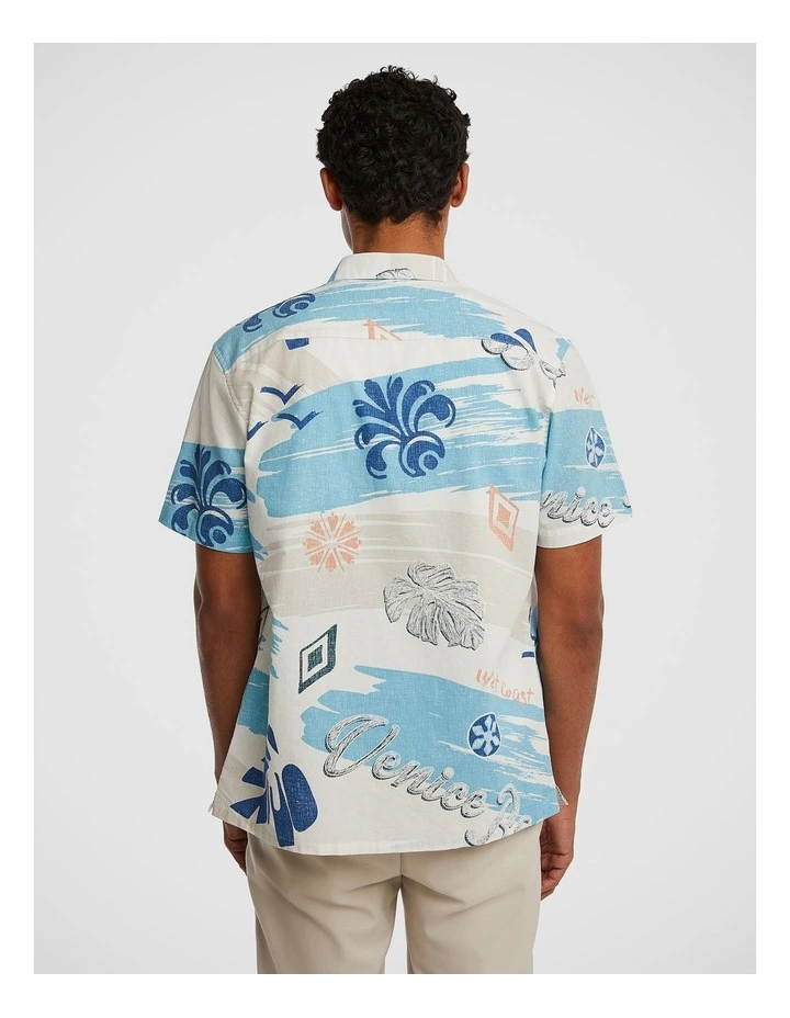 Crete Cotton Shirt in Blue