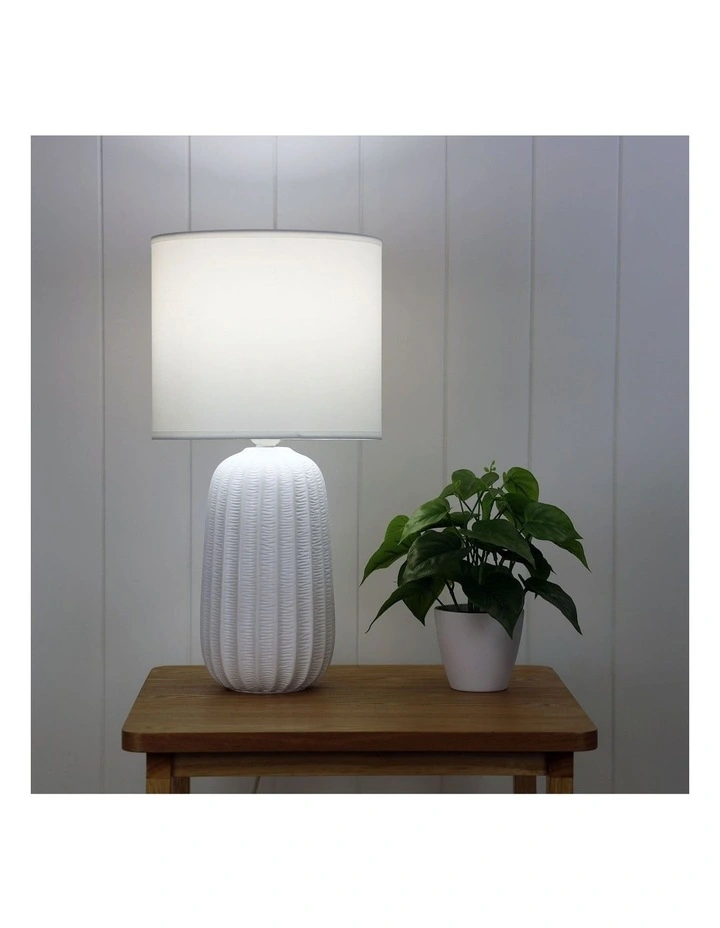 Benjy Ceramic Table Lamp 25cm White