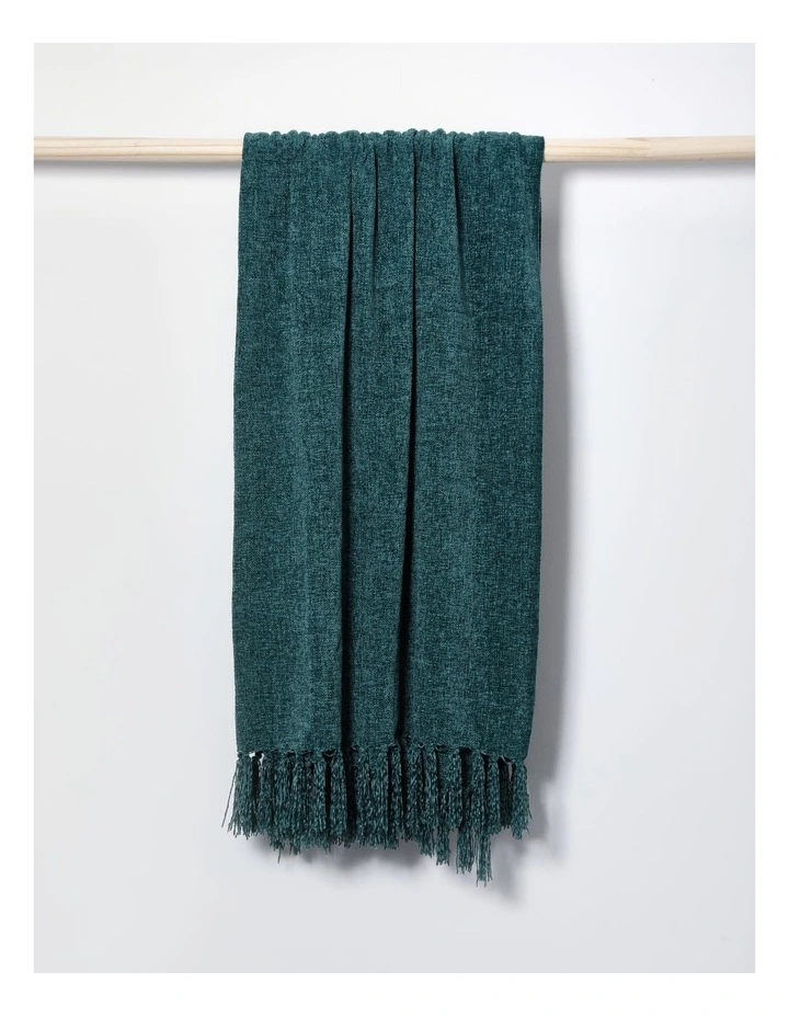 Valerie Chenille Velvet Throw 130x180cm in Green