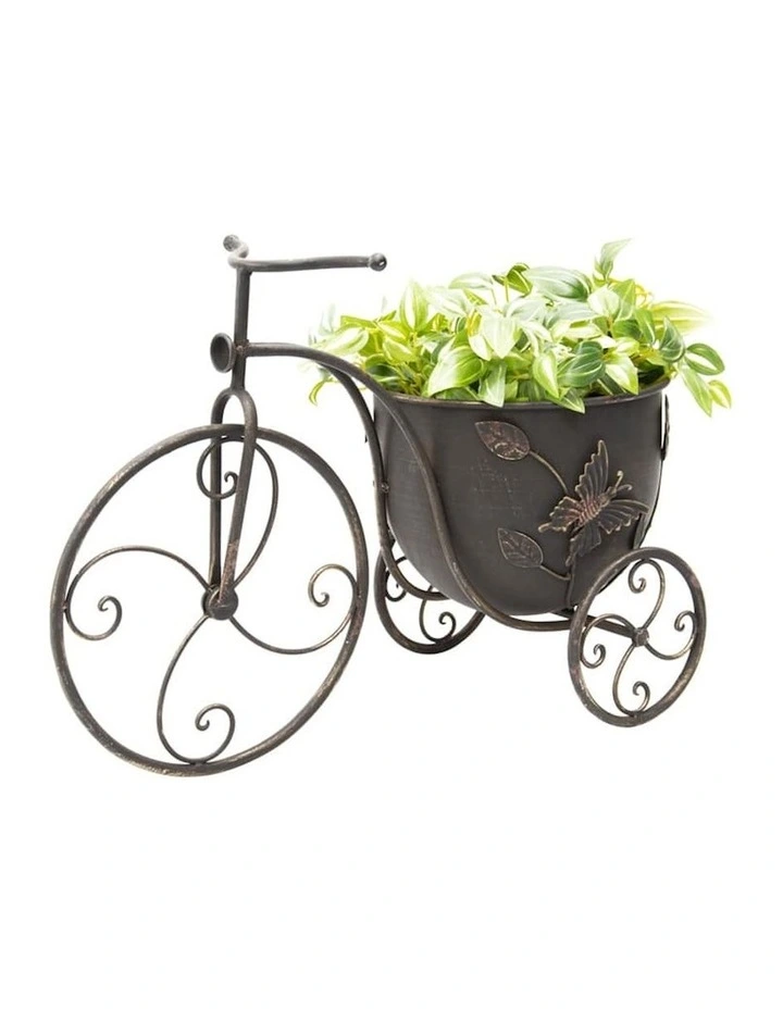 Bicycle Butterfly Pot Planter in Grey