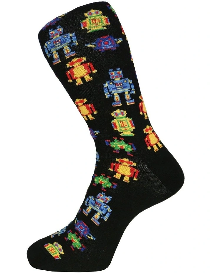 DCLIC Robot Socks Black