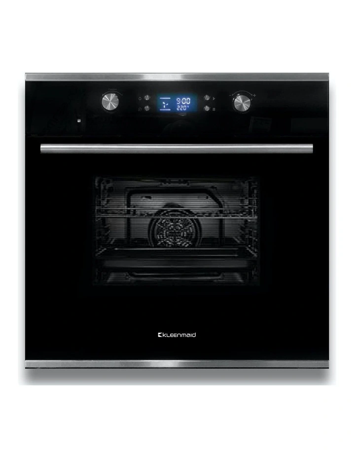 XL 75L Black Glass Multifunction 60CM Oven in Black