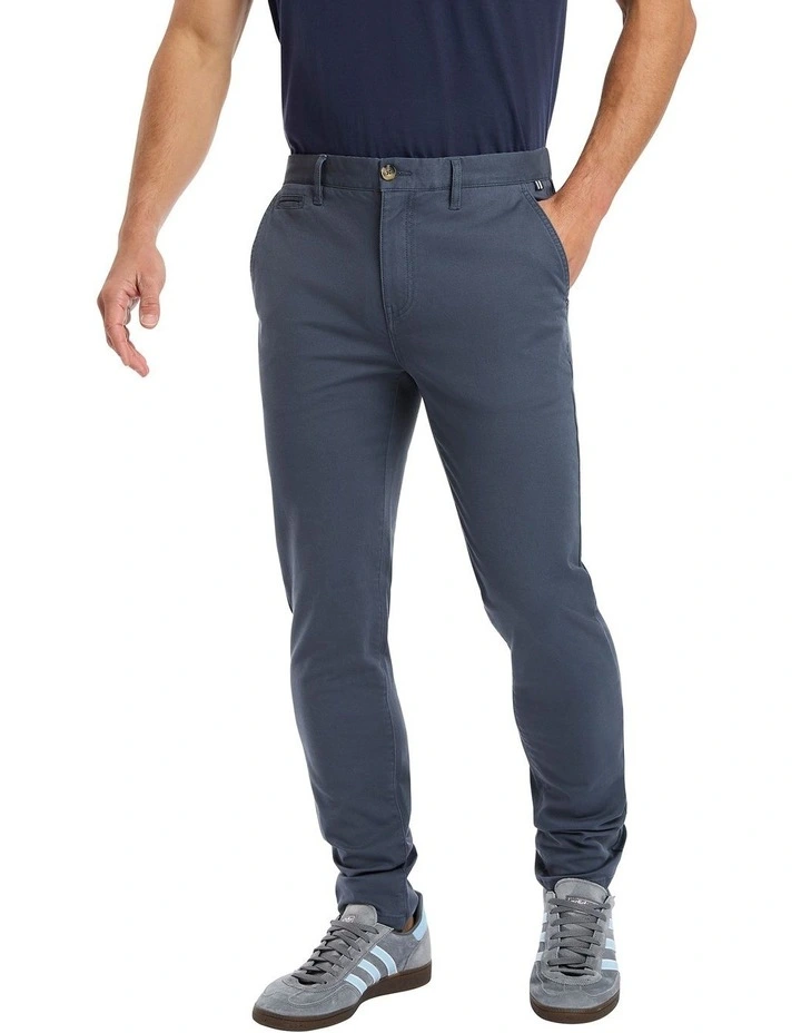 Noah Chino Pant in Slate Blue