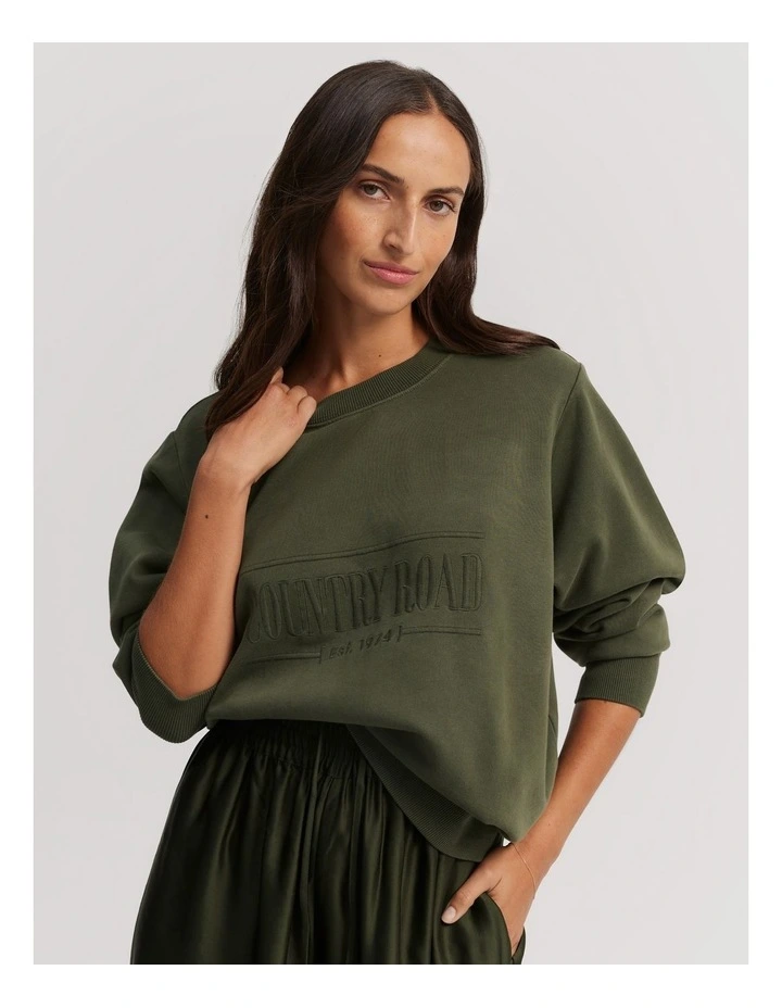 Verified Australian Cotton Heritage Sweatshirt in Dark Olive