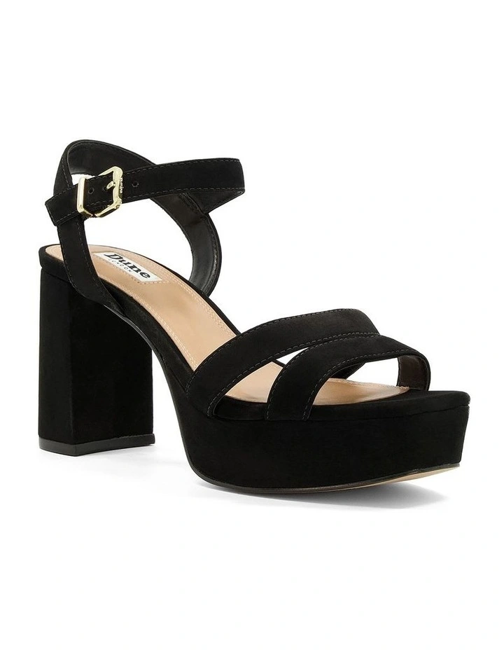 Molten Heeled Sandal in Black