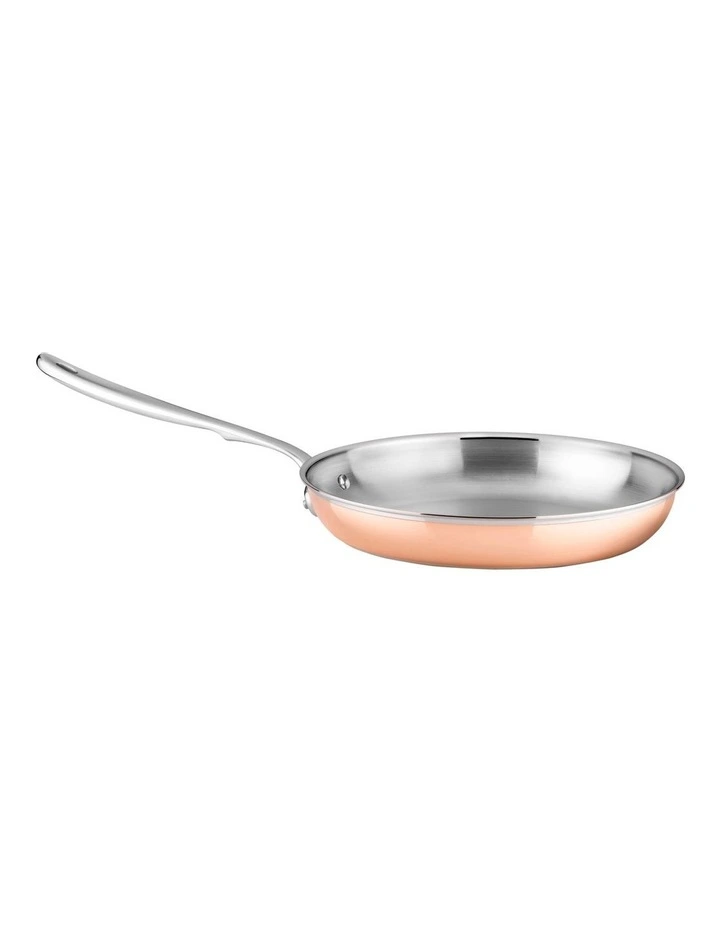Stainless Steel Induction Open Skillet 26cm in Copper