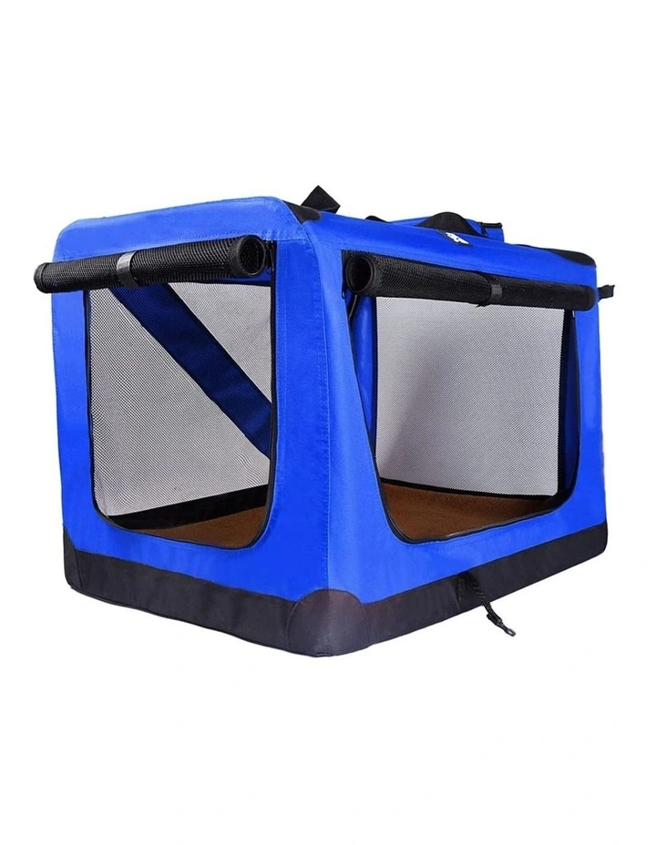 Lightweight Portable Pet Carrier with Removable Cover XL in Blue