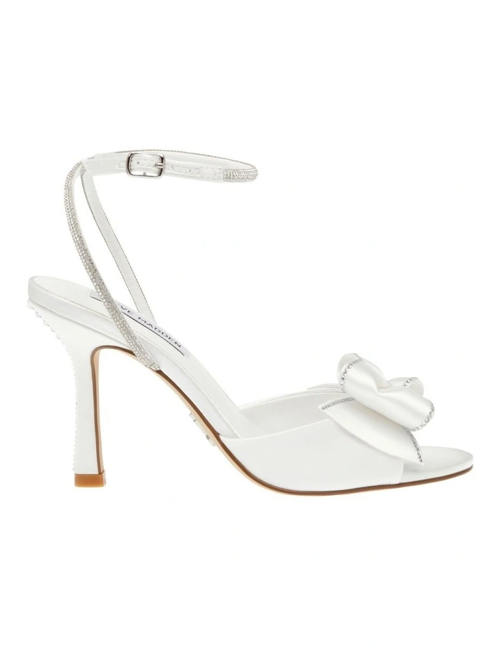 Ever After Satin Bow Heel in Ivory