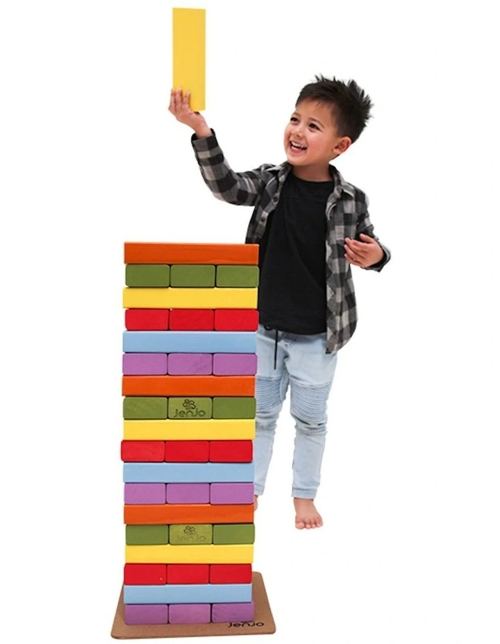 Rainbow Giant Jenjo 54 Wooden Blocks Height 63cm