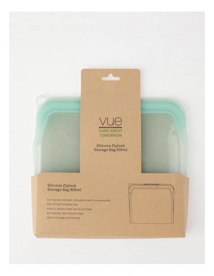 Silicone Ziplock Storage Bag 900ml in Mint