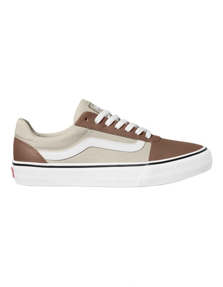 Ward Sneaker in Leather Canvas Brown