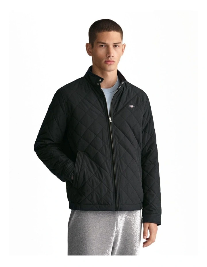 Quilted Windcheater Jacket in Black