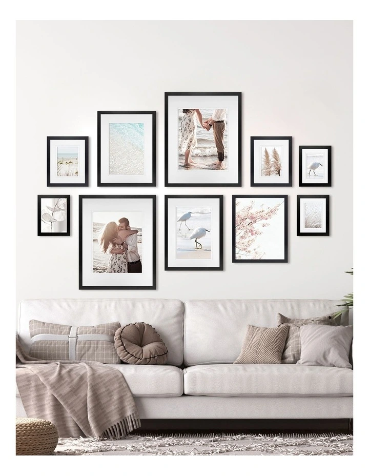 Australian Made Gallery Wall Set C (10 Frames) in Black