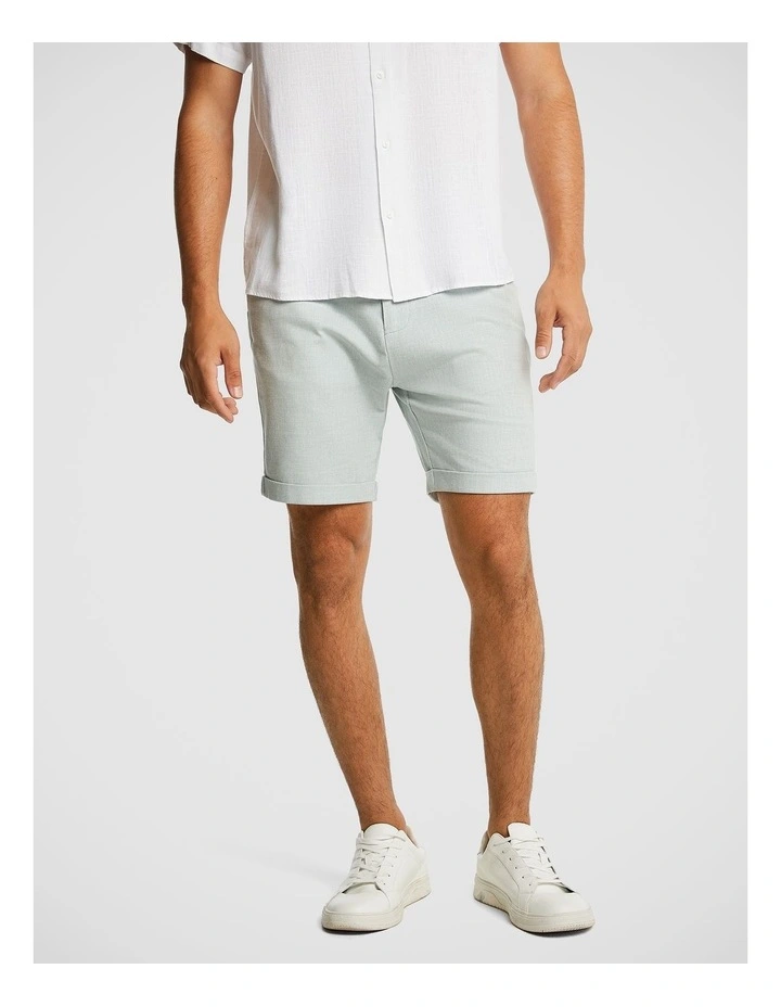 Panama Linen Chino Short in Mint