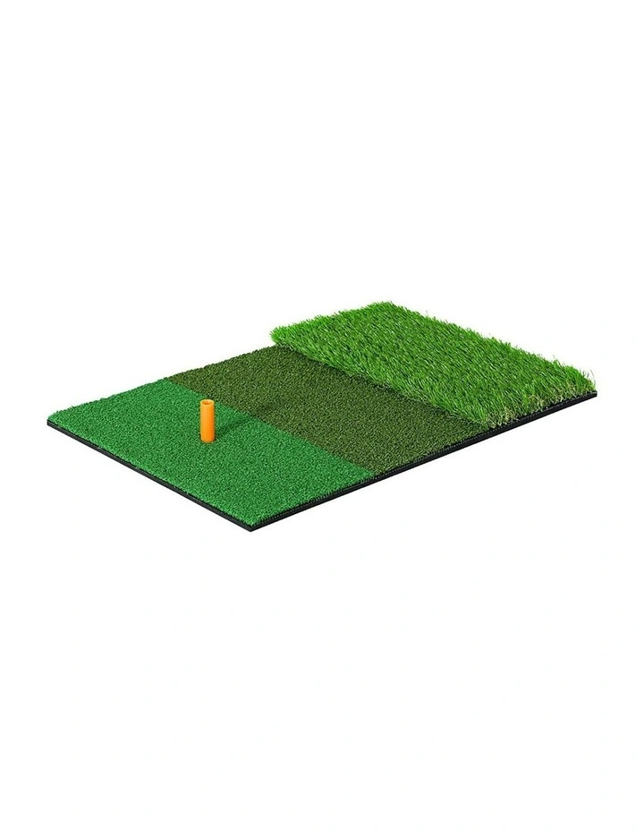 3-in-1 Golf Hitting Mat Turf in Green
