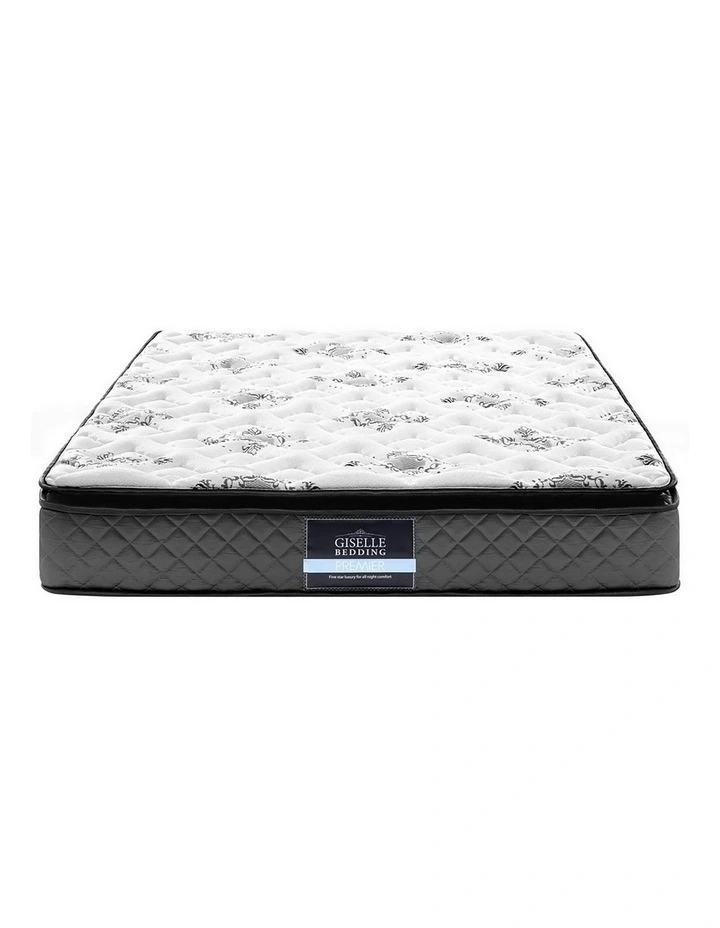 Bonnell Pillow Top Foam Queen Size Mattress 24cm in White