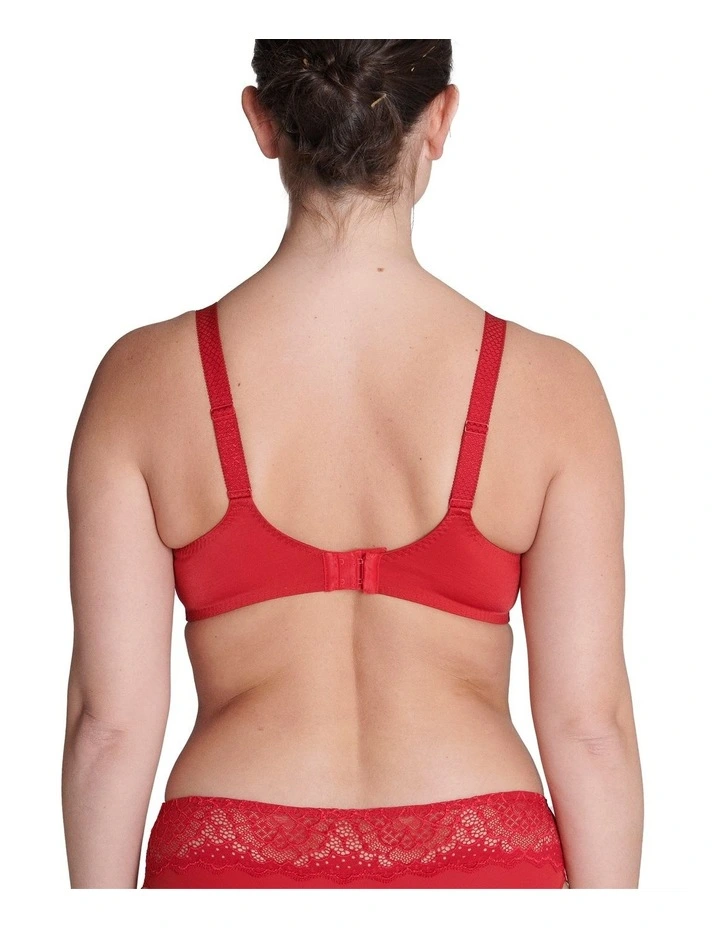 Caresse Full Cup Control Bra in Red