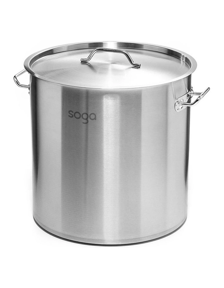 Top Grade Thick Stainless Steel Stockpot 18/10 33L in Silver