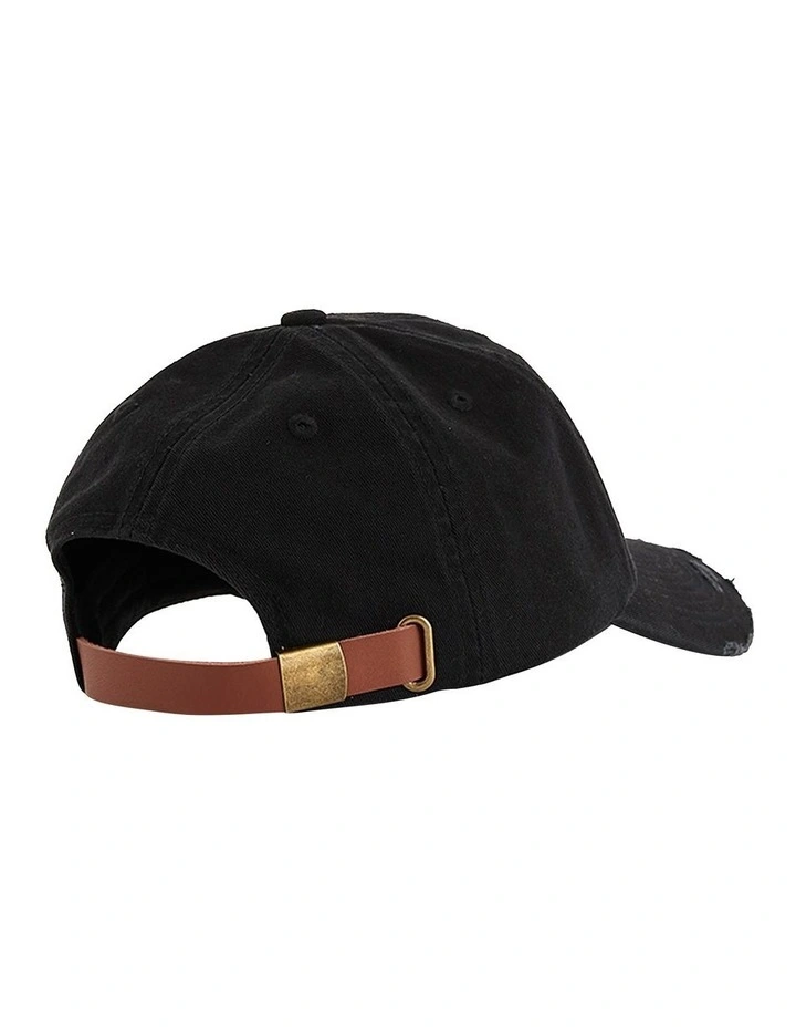 Birstall Dad Cap in Jet Black