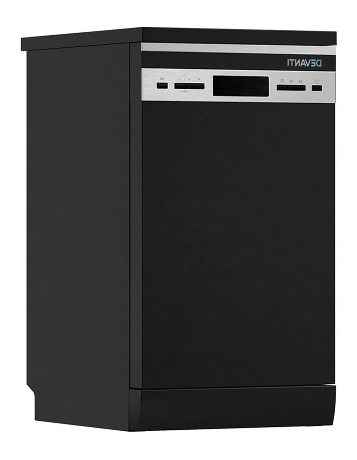 10 Place Settings Freestanding Dishwasher in Black
