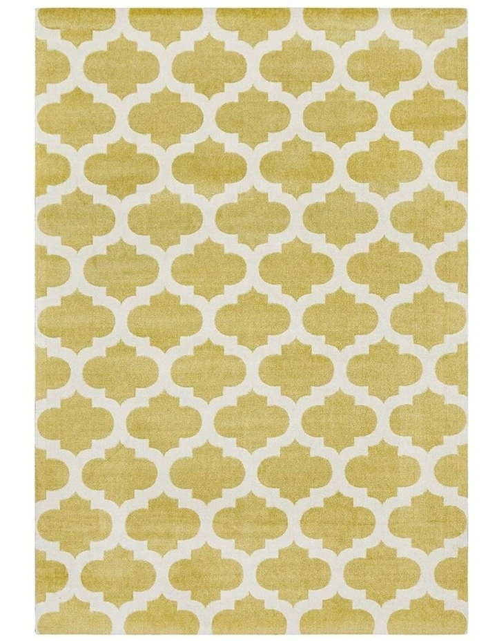 City Trellis Stylish Design Rug in Green